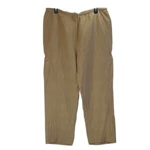 Nurture Womens L Beige Silk/Linen Blend Casual/Office Wear/ Lagen Look Pants 0